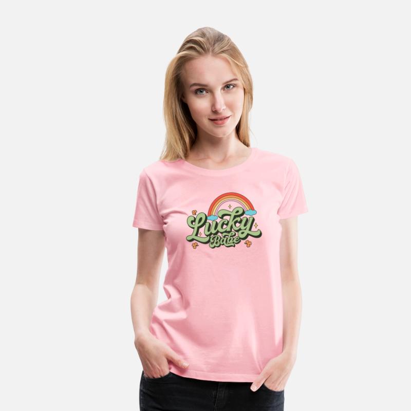 Retro Lucky Babe Rainbow St Patricks Day