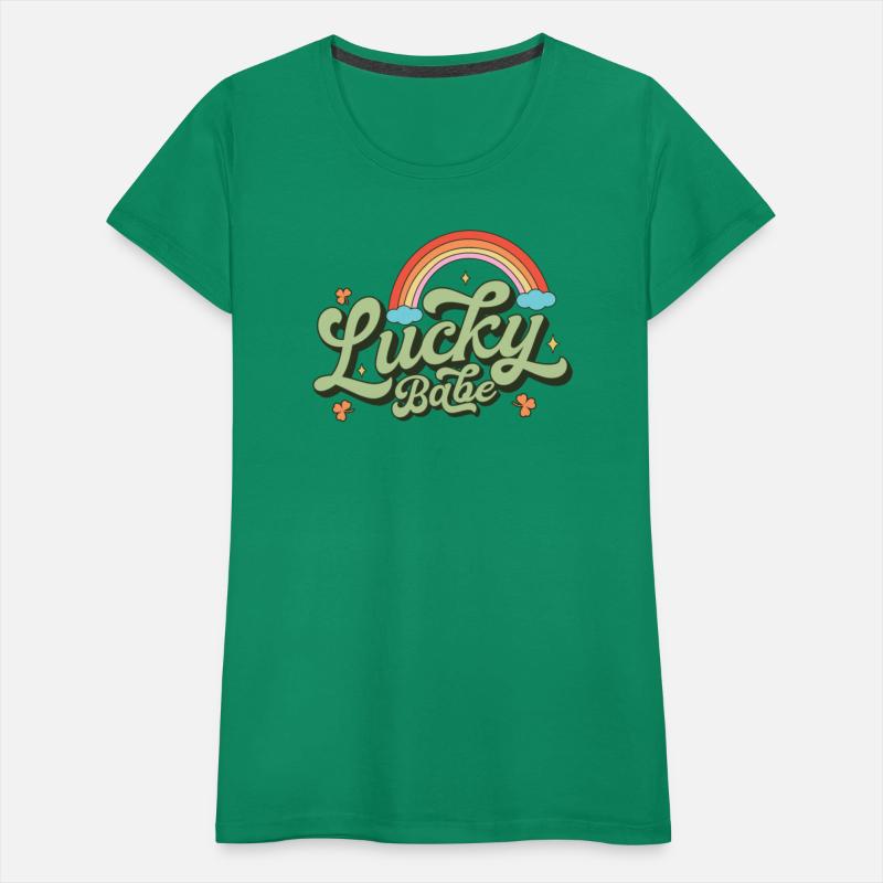 Retro Lucky Babe Rainbow St Patricks Day