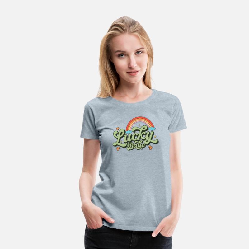Retro Lucky Babe Rainbow St Patricks Day