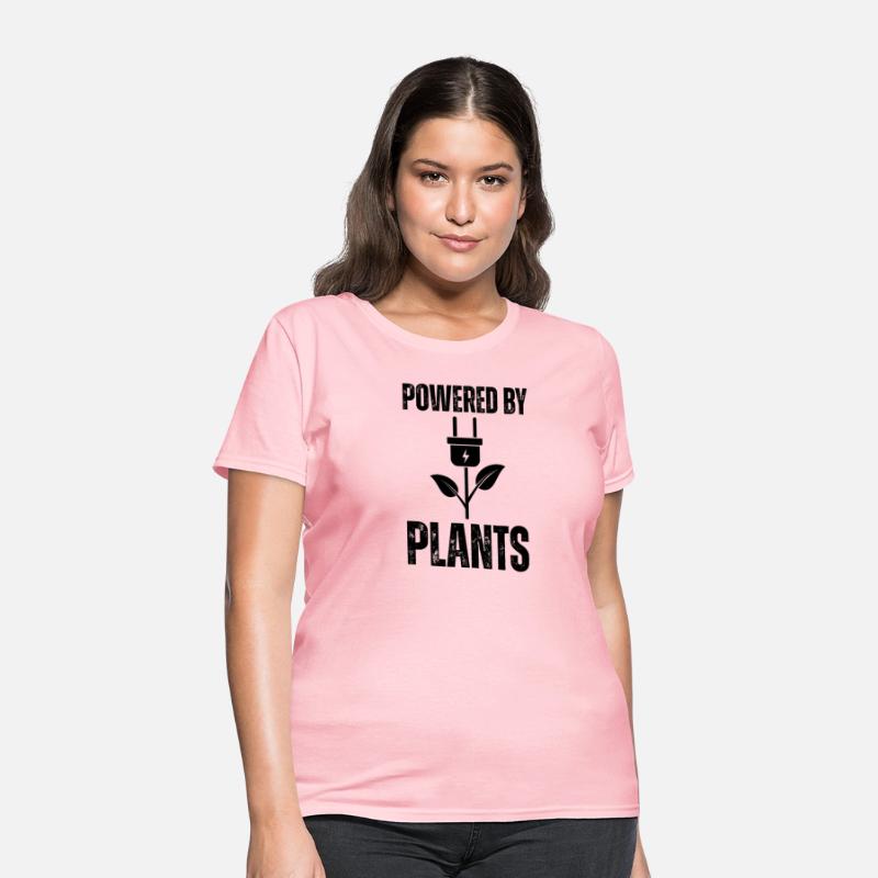 Retro Powered by Plants Funny Statement Vegetarian