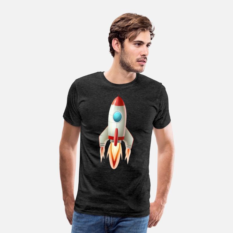 Retro Rocketship Blasting Off in a Classic 2D Illu