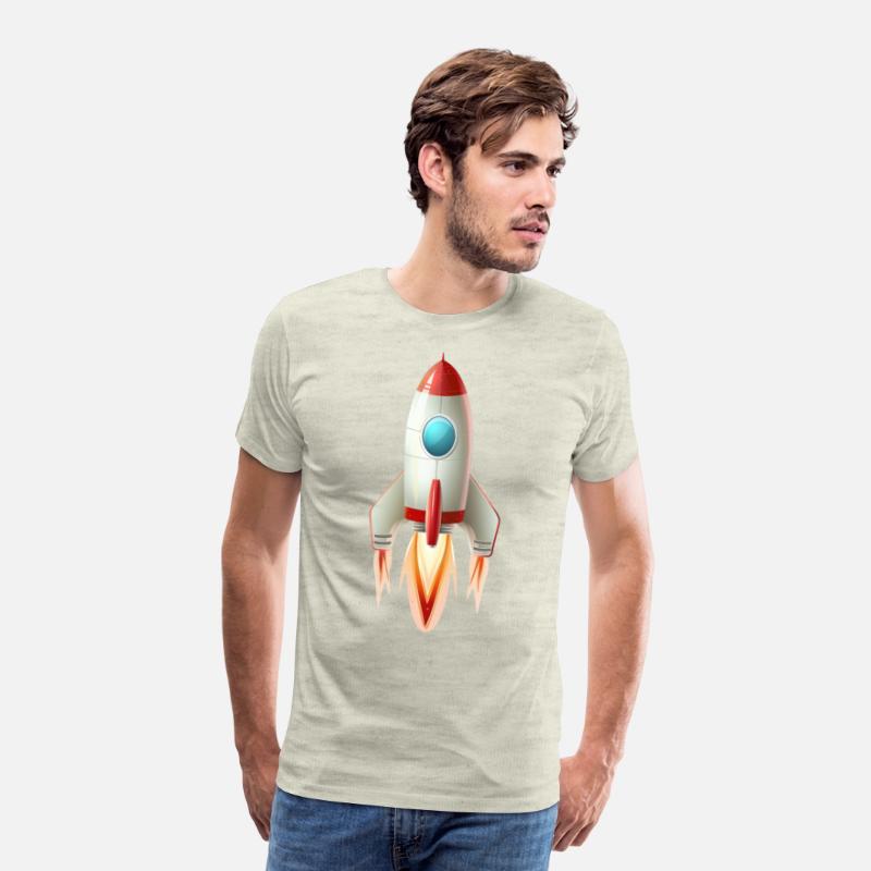 Retro Rocketship Blasting Off in a Classic 2D Illu