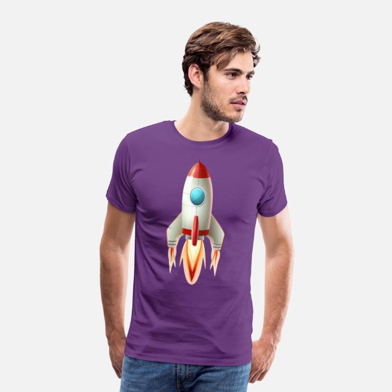 Retro Rocketship Blasting Off in a Classic 2D Illu