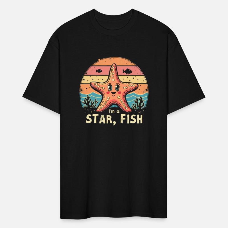 Retro Starfish Iâm a Star, Fish Funny Ocean Tee