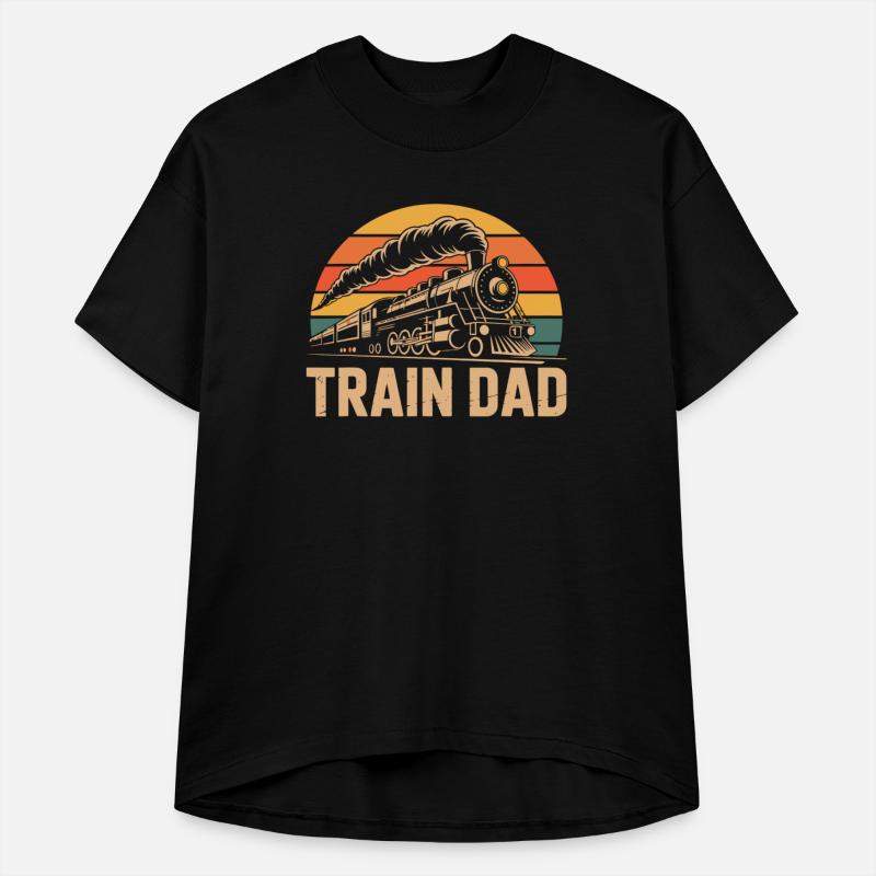 Retro Sunset Train Dad