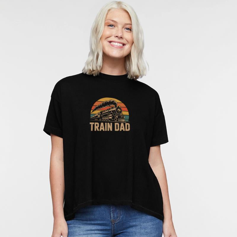 Retro Sunset Train Dad