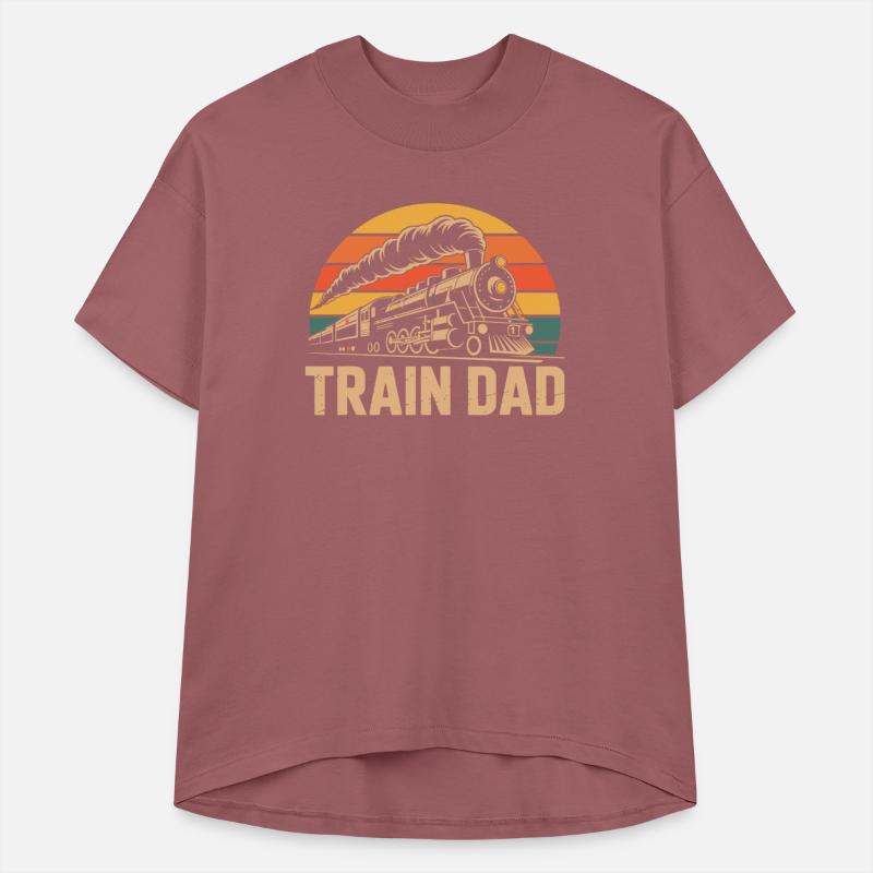 Retro Sunset Train Dad
