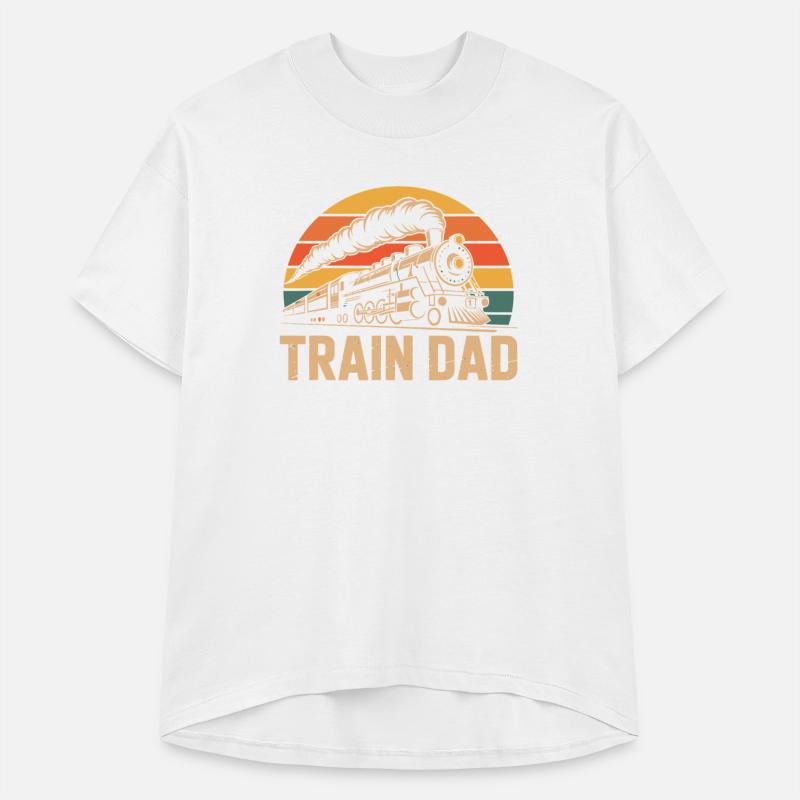 Retro Sunset Train Dad