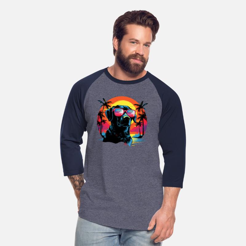 Retro Wave Labrador Dog Shirt