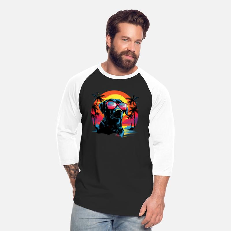 Retro Wave Labrador Dog Shirt