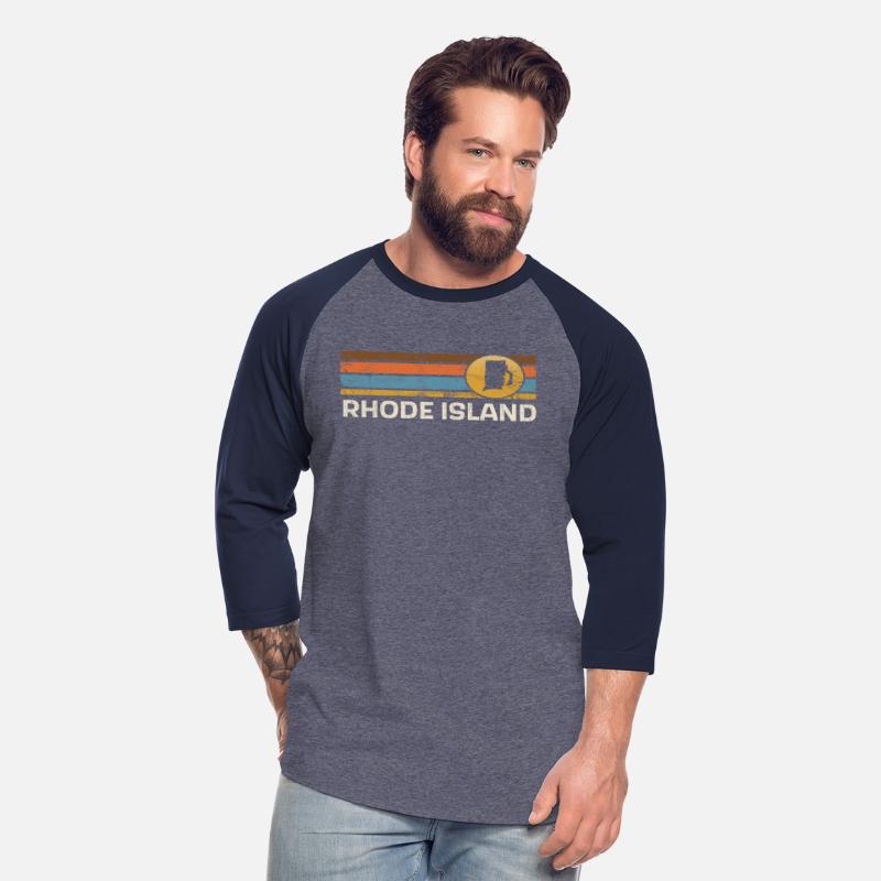 Rhode Island Us State Map Stripes