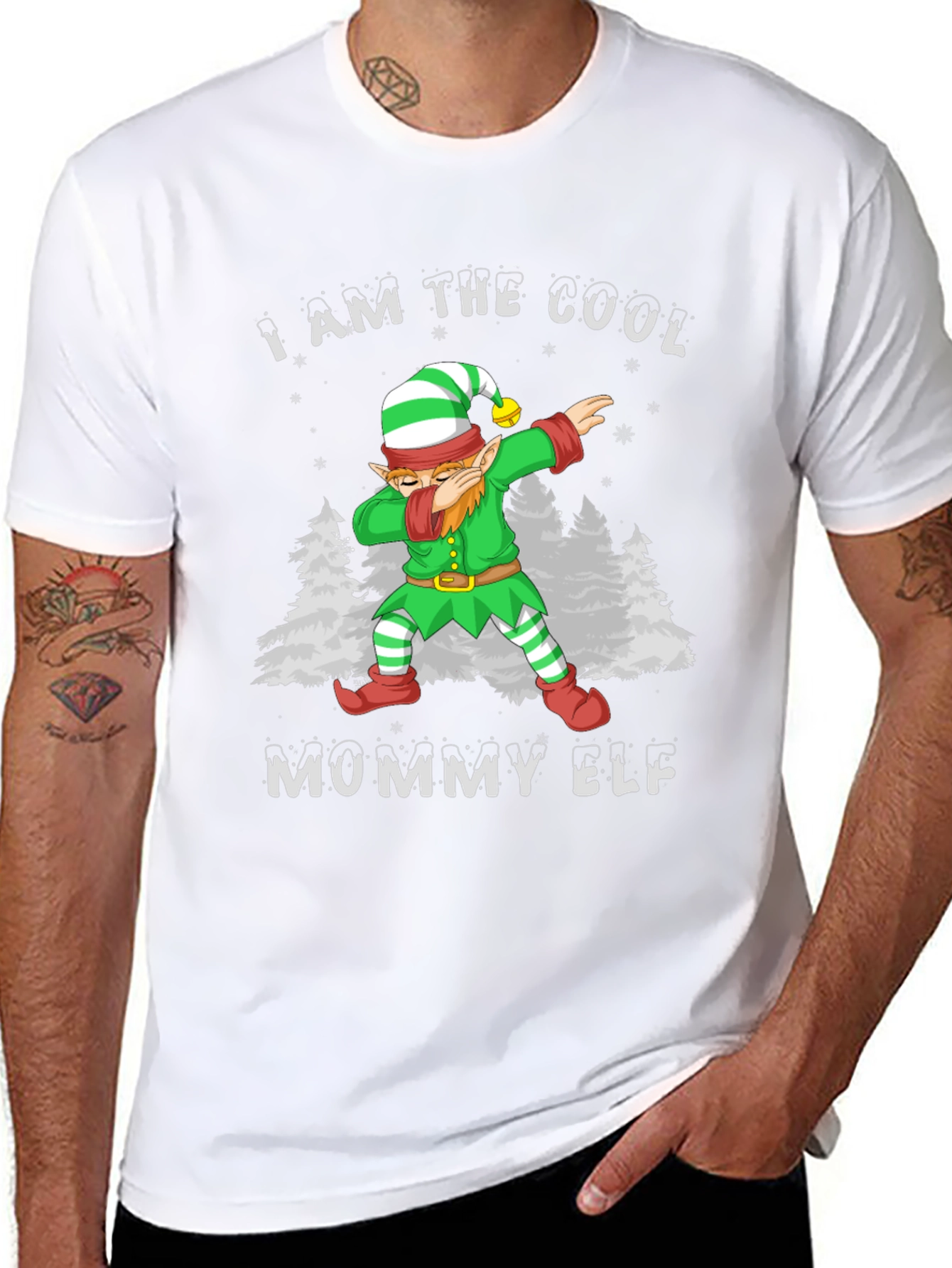 Cool Mommy Elf Dabbing Christmas T-Shirt