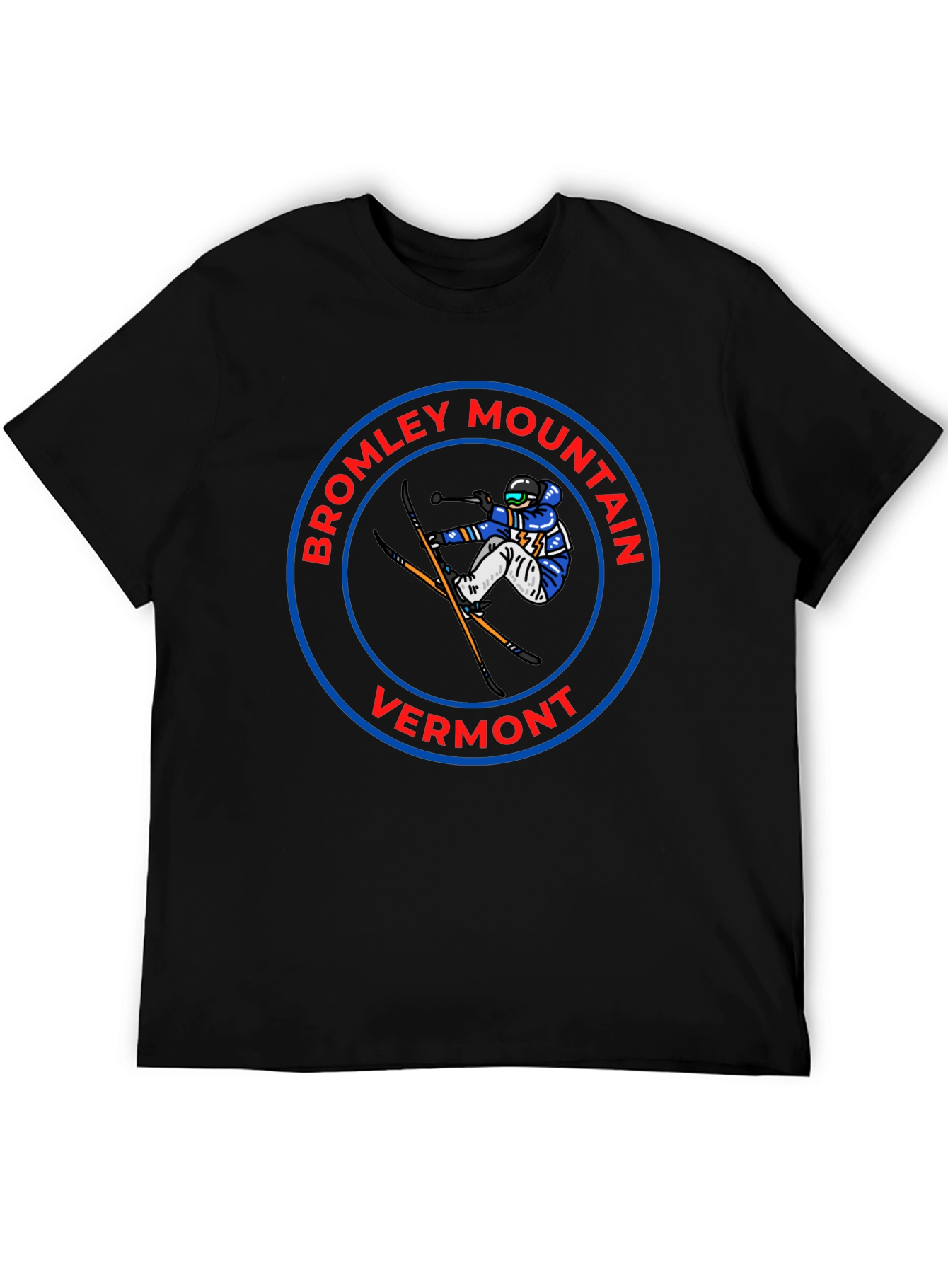 Bromley Mountain Vermont T-Shirt - Skier Design