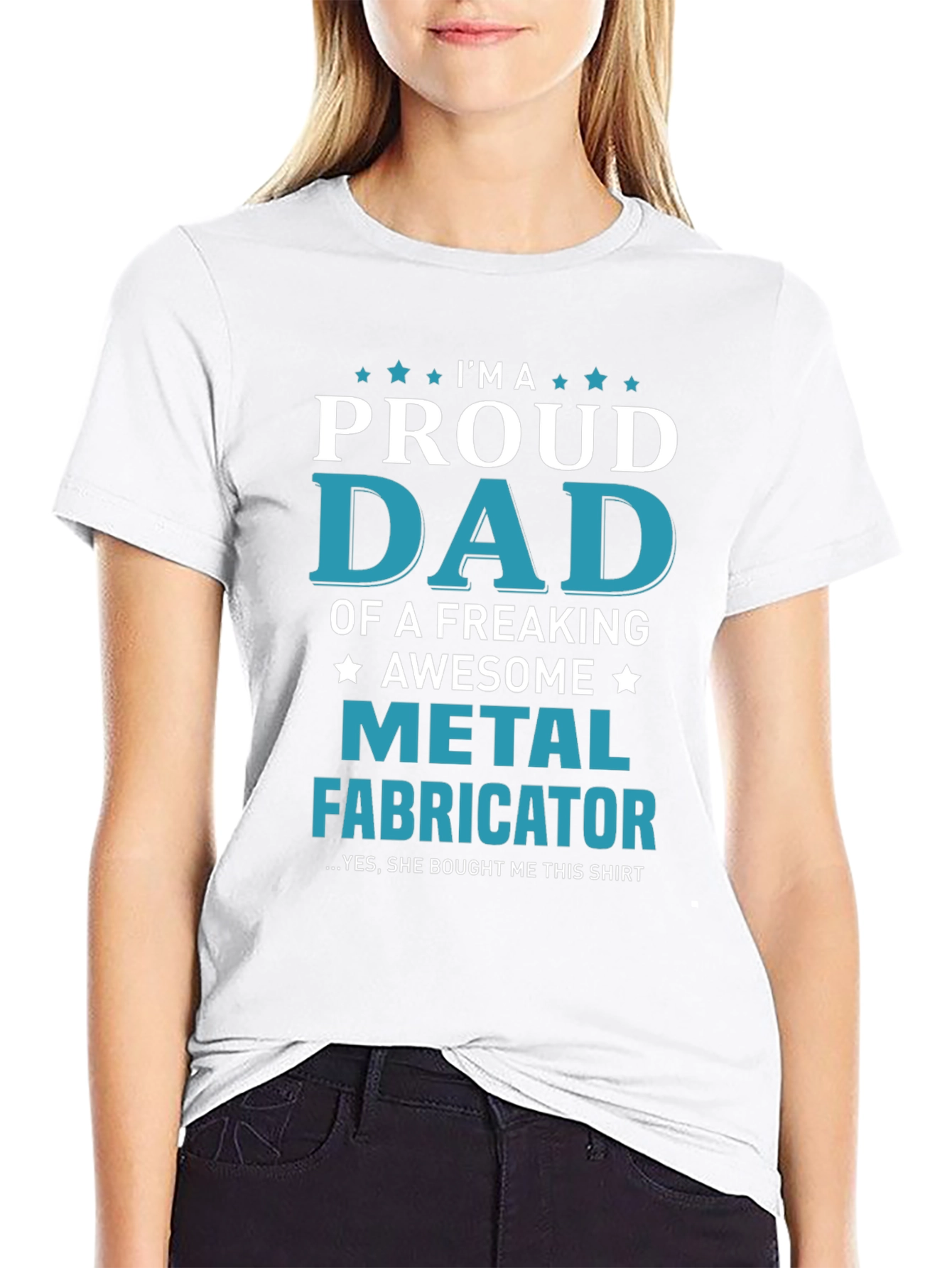 Proud Dad Metal Fabricator Graphic T-Shirt
