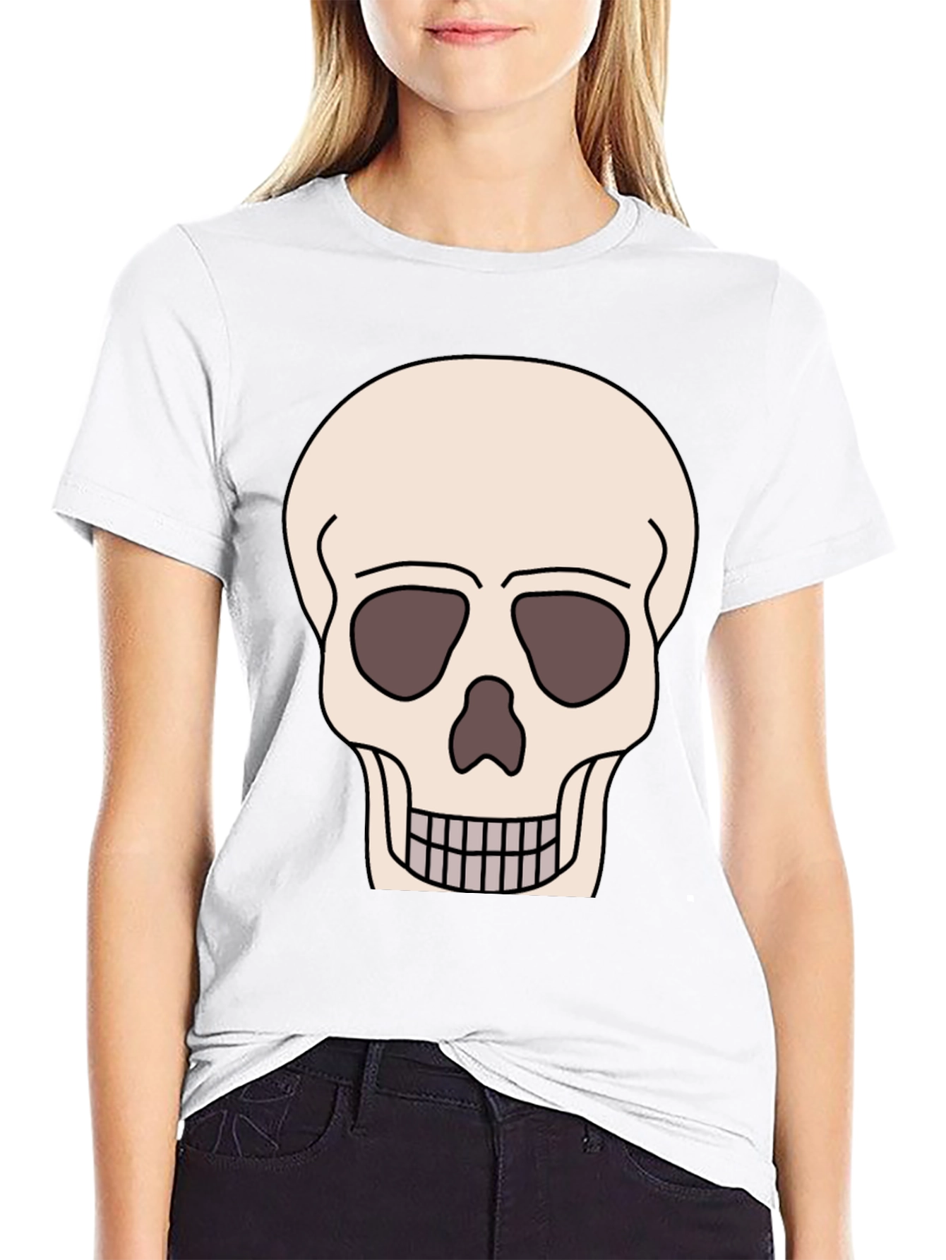 Skull Graphic T-Shirt - Black Cotton Tee