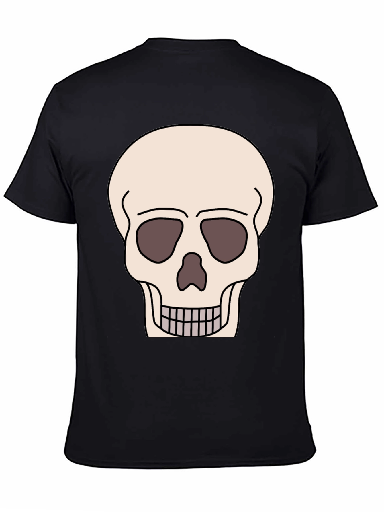 Skull Graphic T-Shirt - Black Cotton Tee
