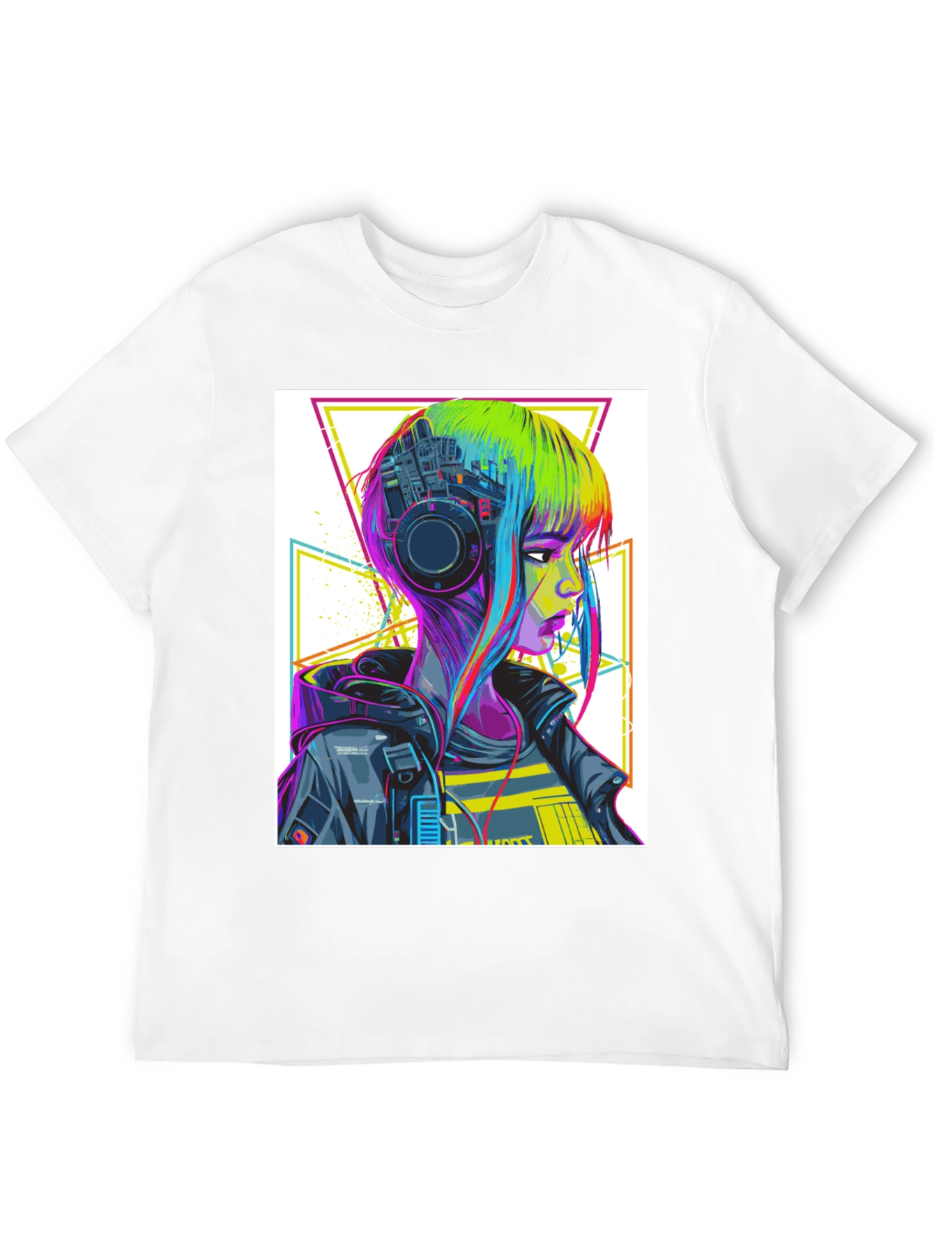 Cyberpunk Girl Graphic Tee - Modern Streetwear