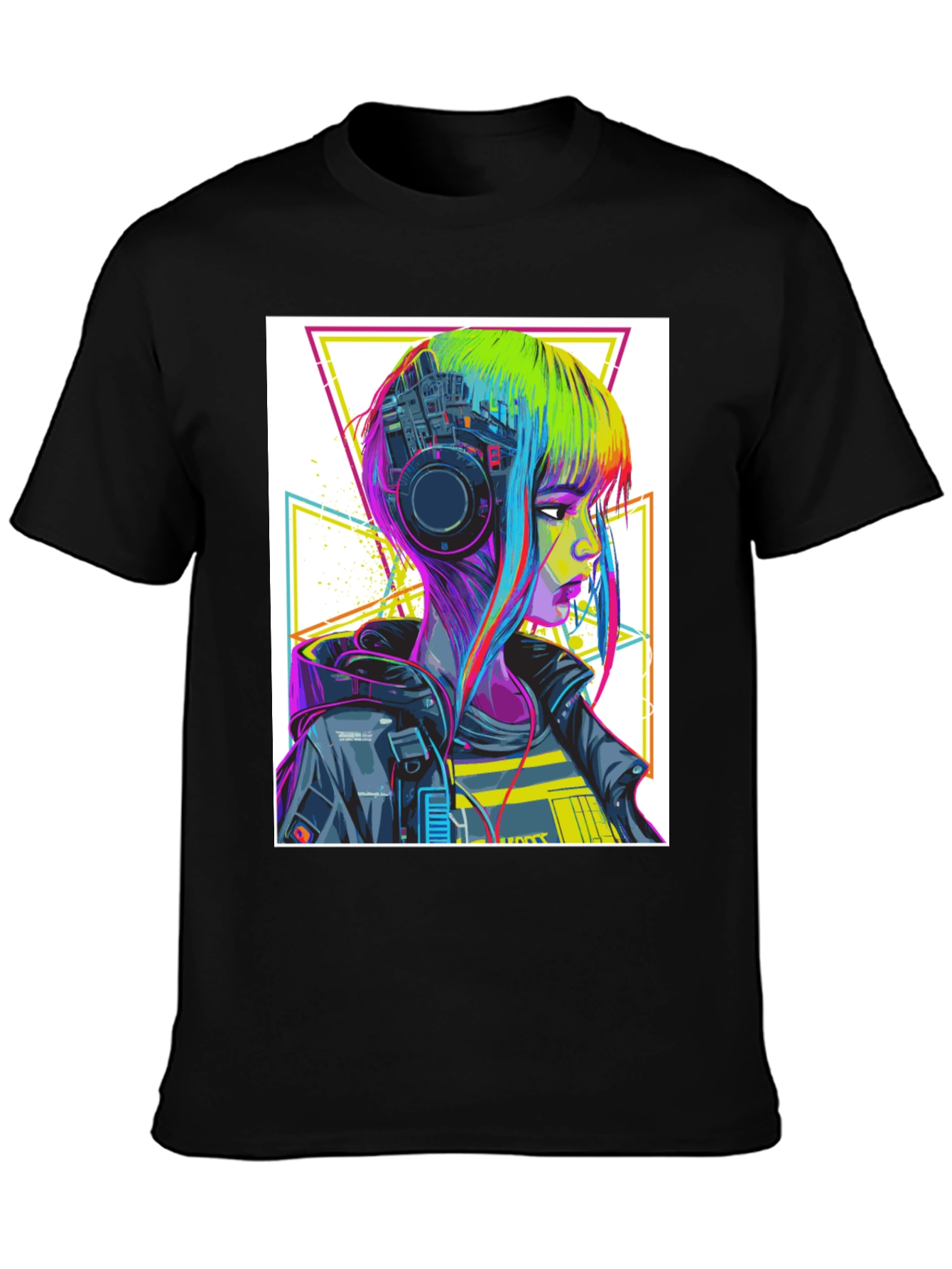 Cyberpunk Girl Graphic Tee - Modern Streetwear