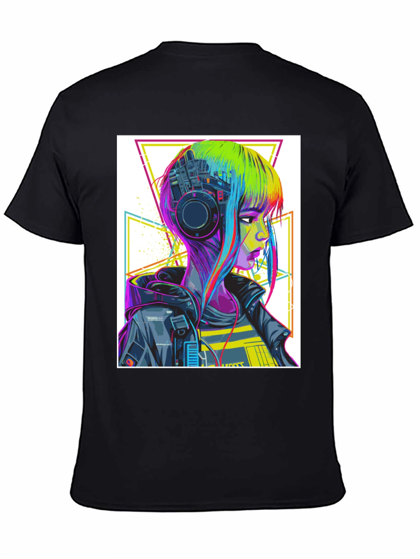 Cyberpunk Girl Graphic Tee - Modern Streetwear
