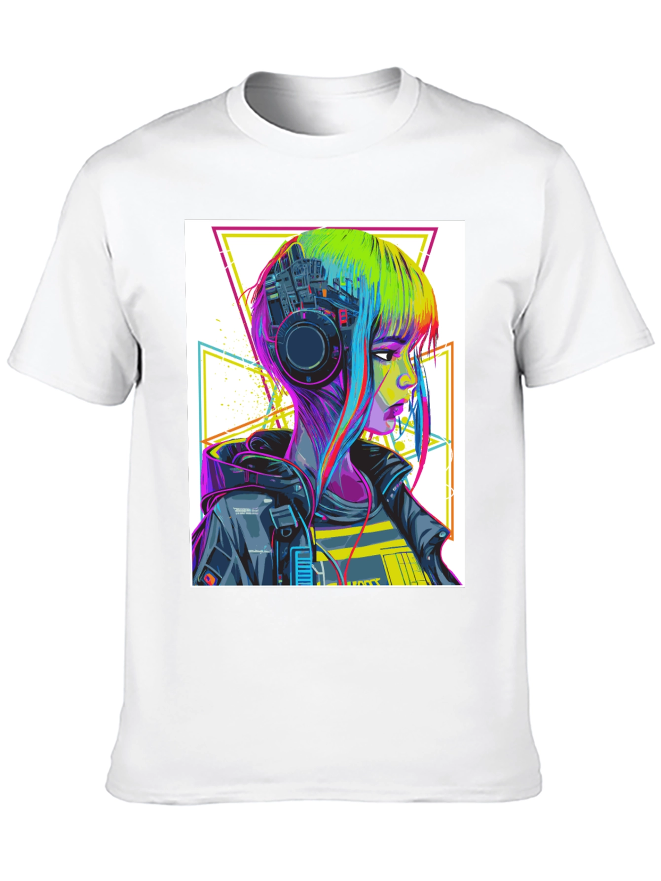 Cyberpunk Girl Graphic Tee - Modern Streetwear