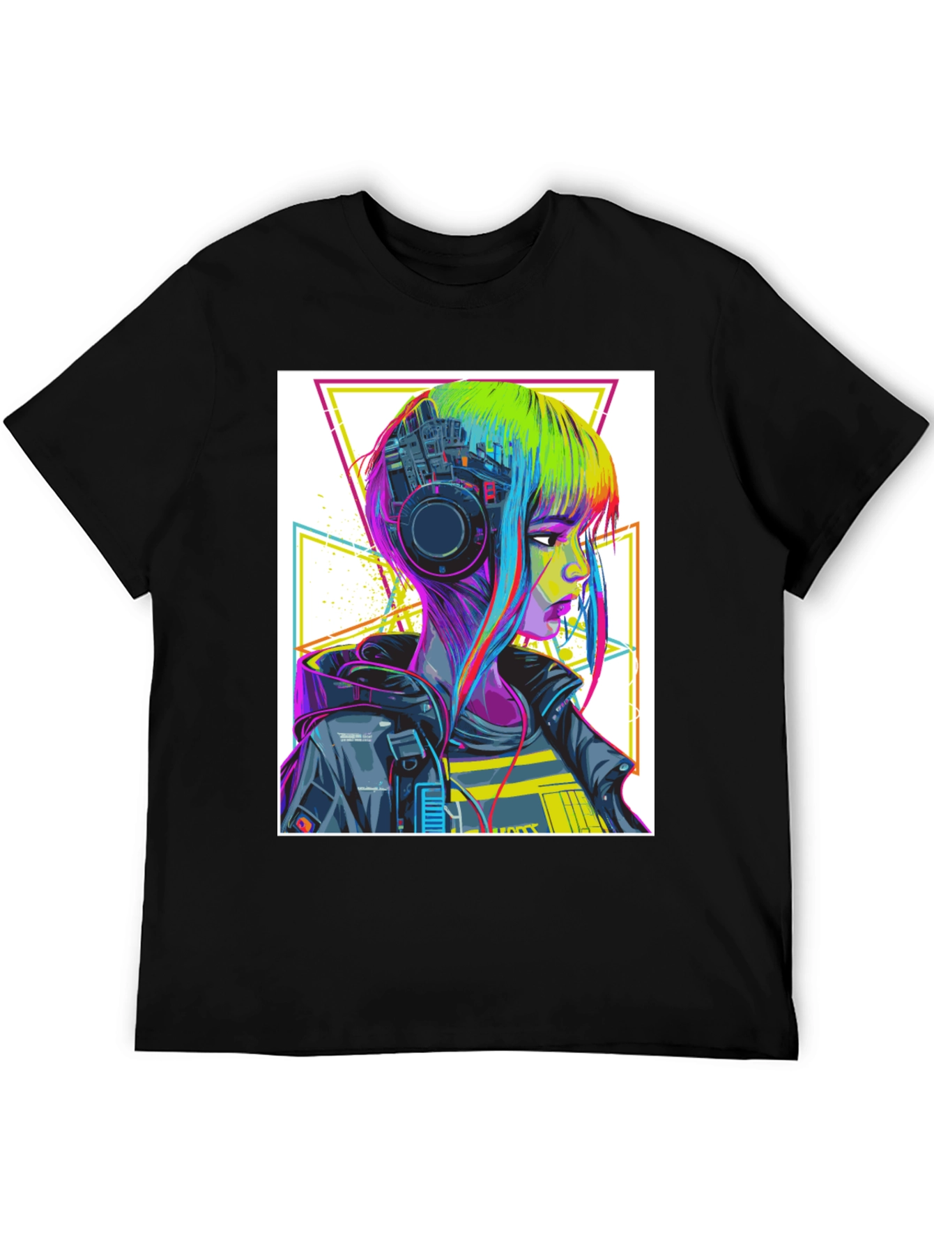 Cyberpunk Girl Graphic Tee - Modern Streetwear
