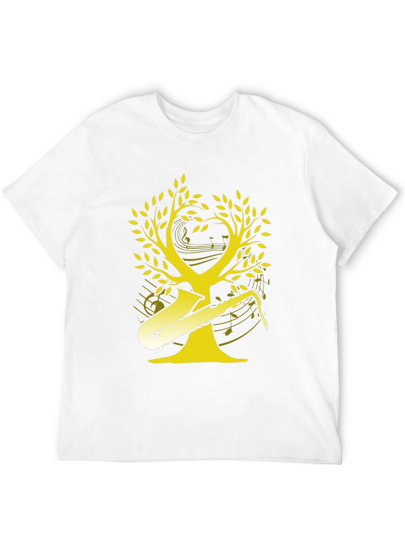Saxophone Music Tree Graphic T-Shirt