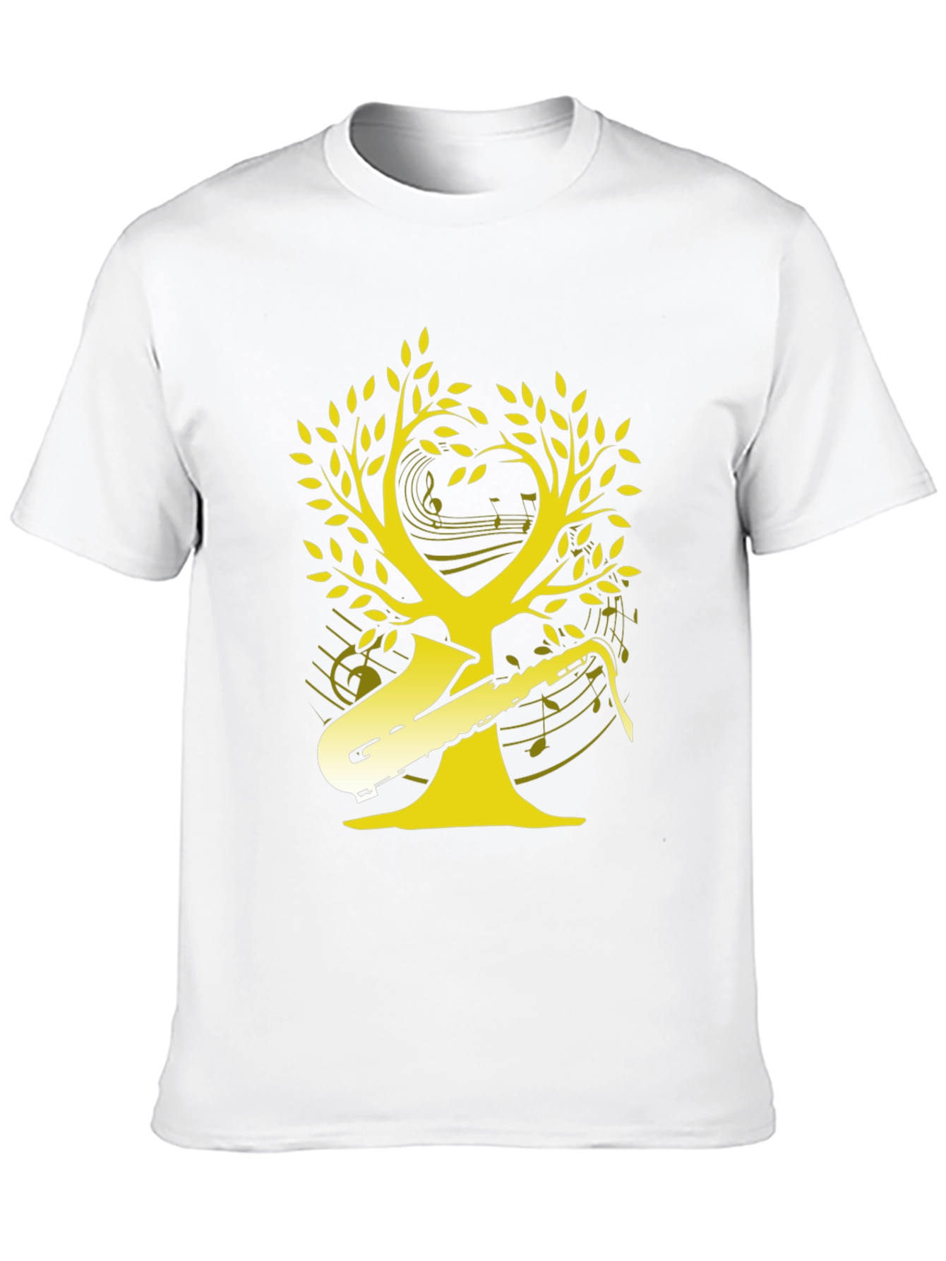 Saxophone Music Tree Graphic T-Shirt