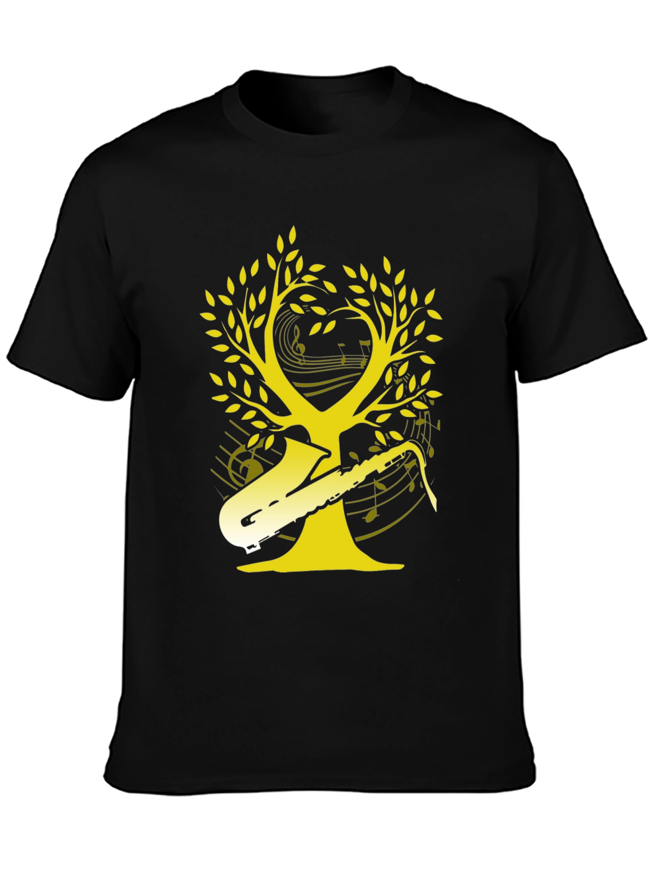 Saxophone Music Tree Graphic T-Shirt