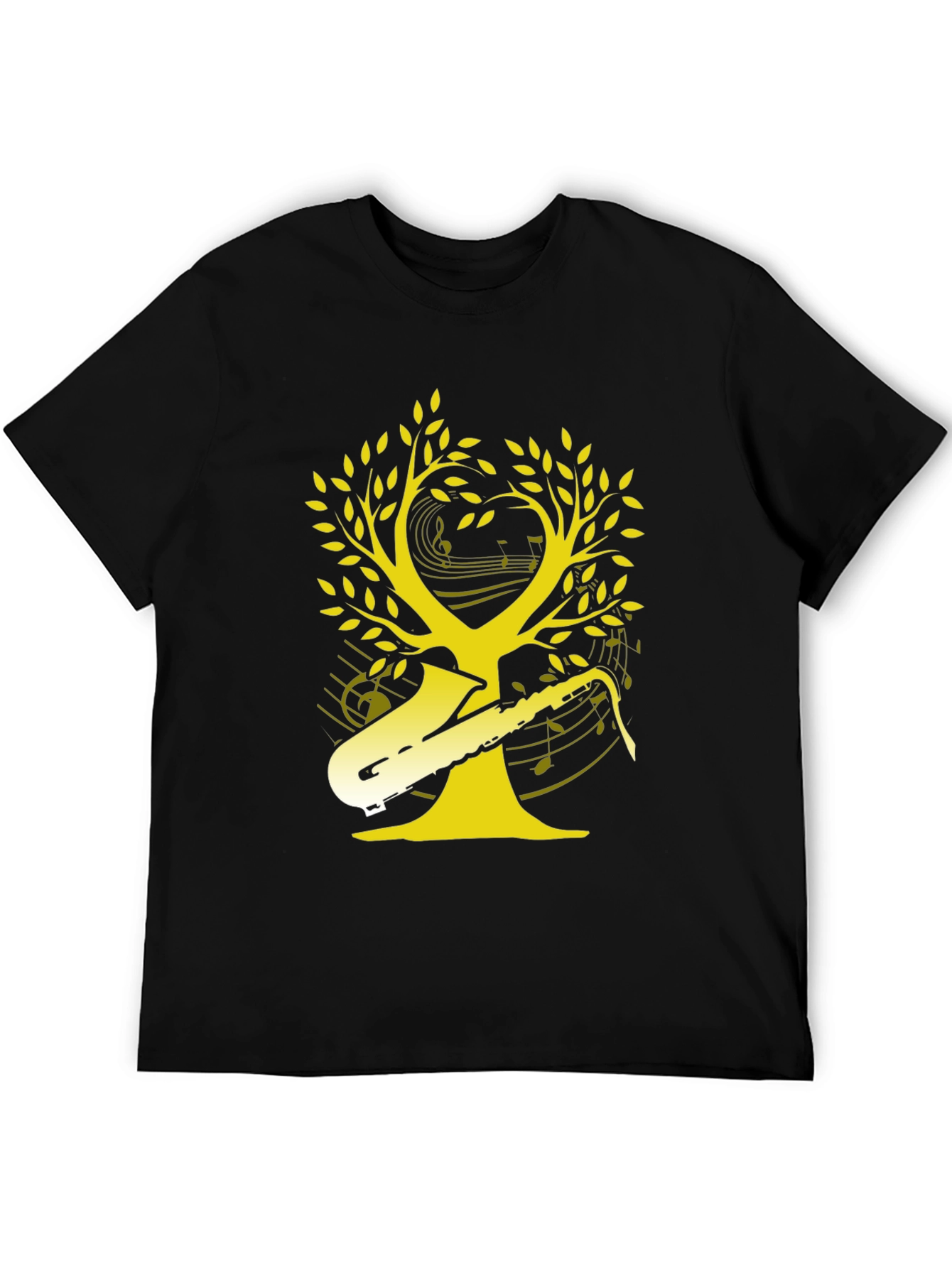 Saxophone Music Tree Graphic T-Shirt