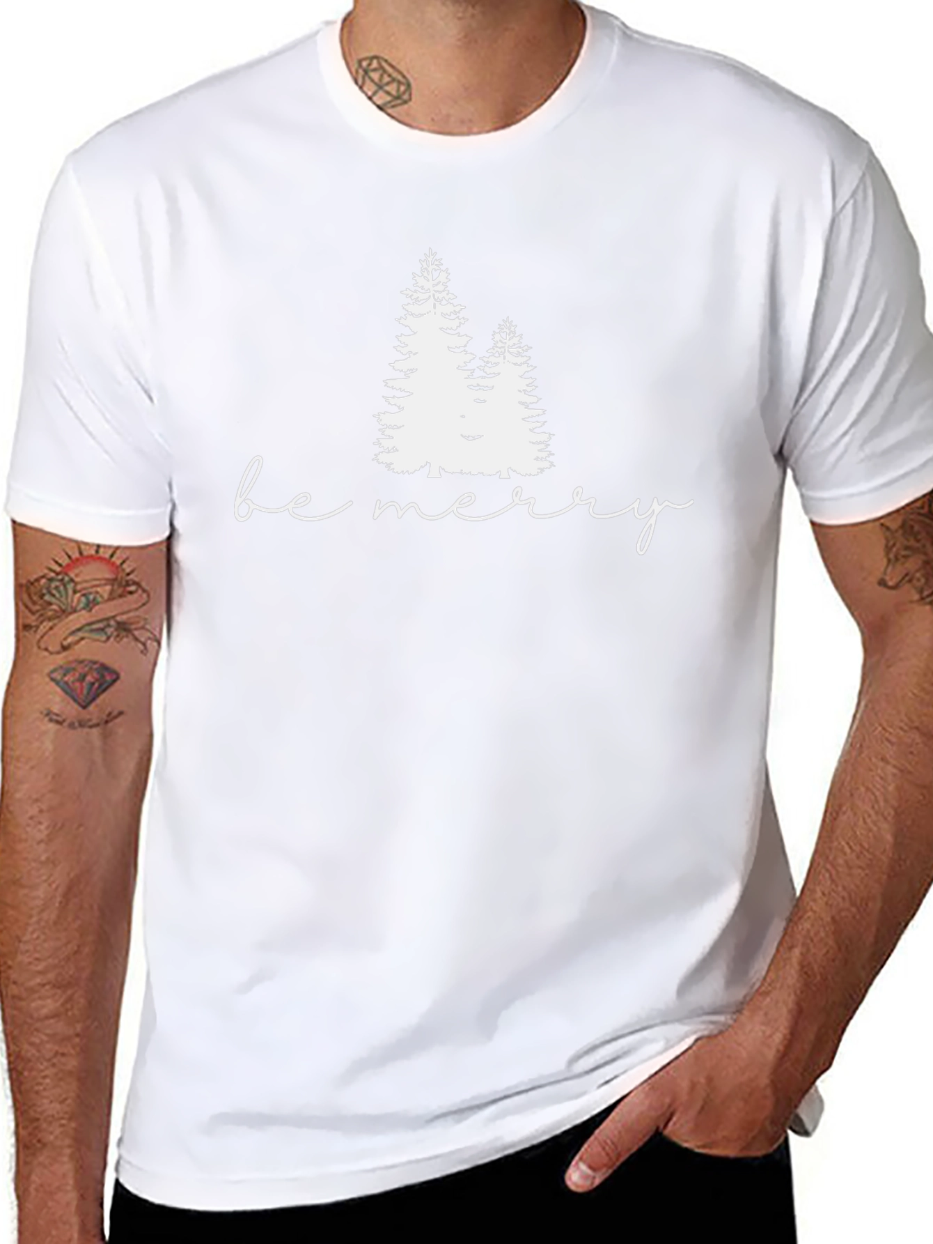 Be Merry Christmas Tree Graphic Tee
