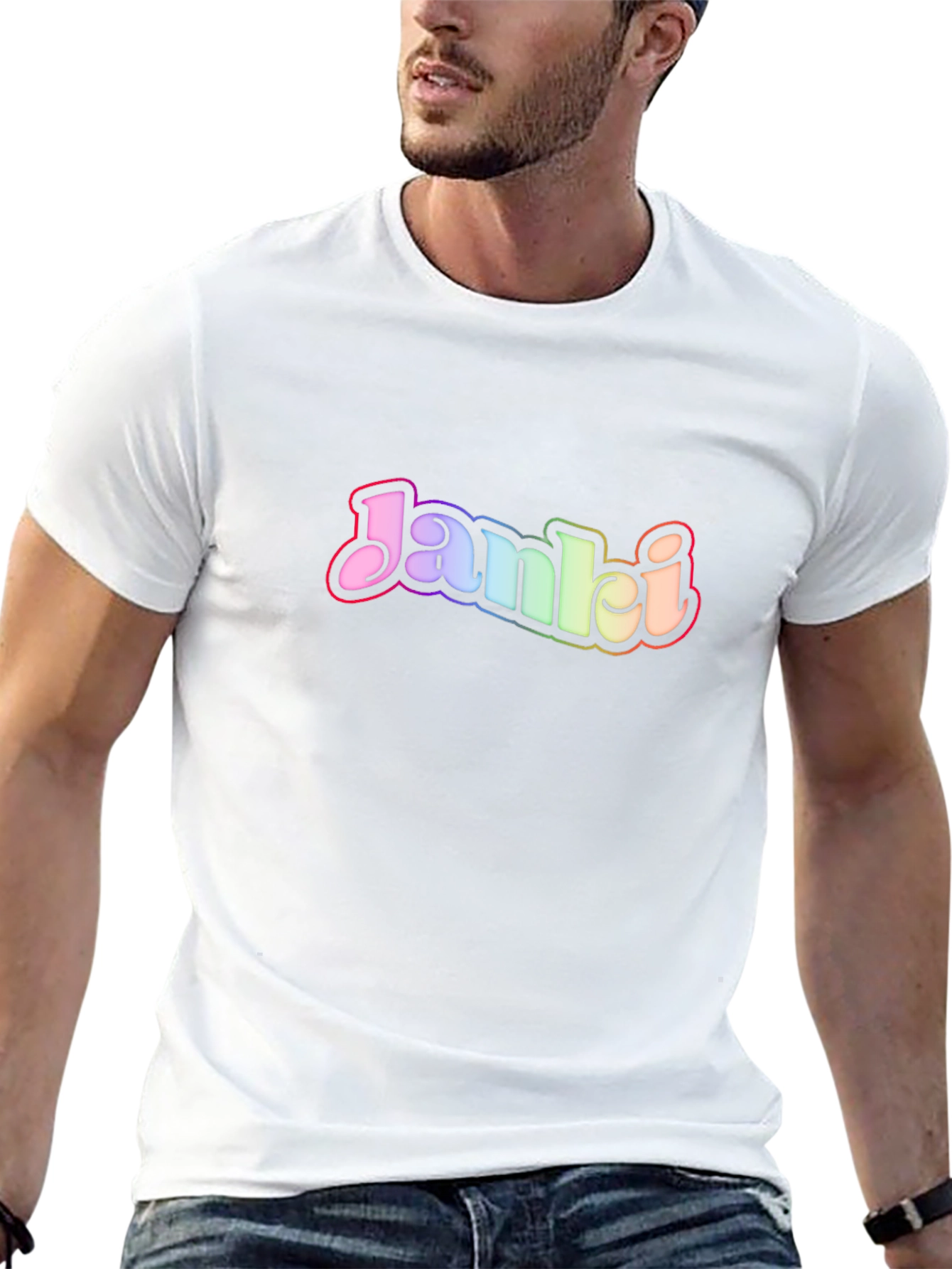 Janki Rainbow Logo Graphic T-Shirt