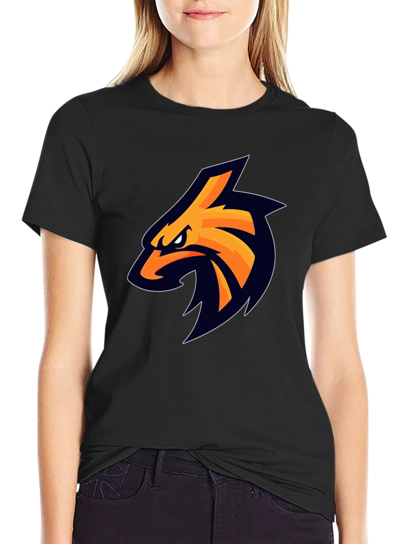 Eagle Logo Black T-Shirt - Casual Style
