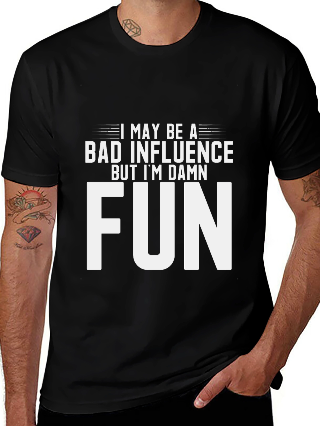 Bad Influence Fun Graphic T-Shirt