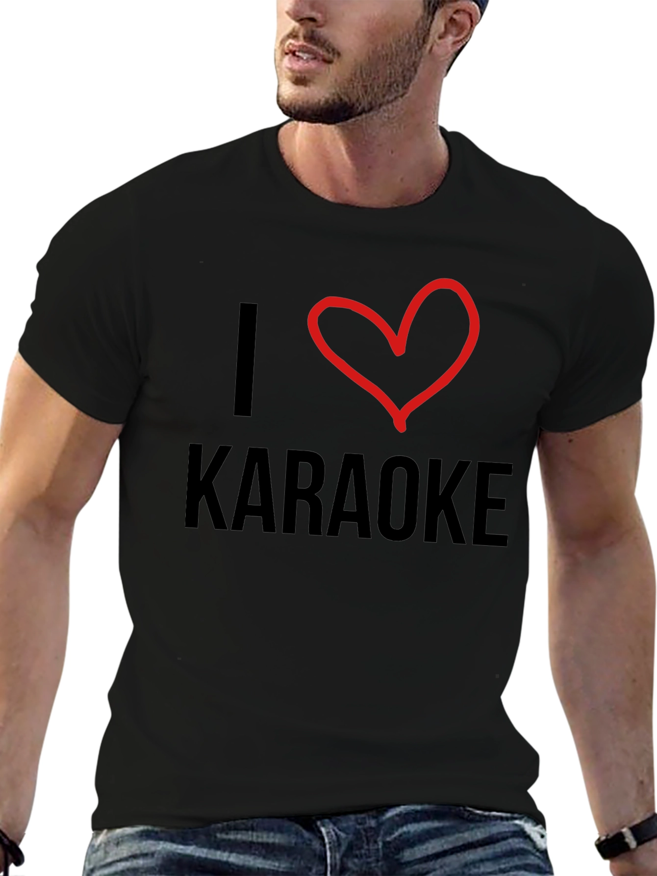 I Heart Karaoke Black T-Shirt