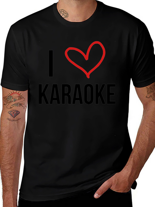 I Heart Karaoke Black T-Shirt