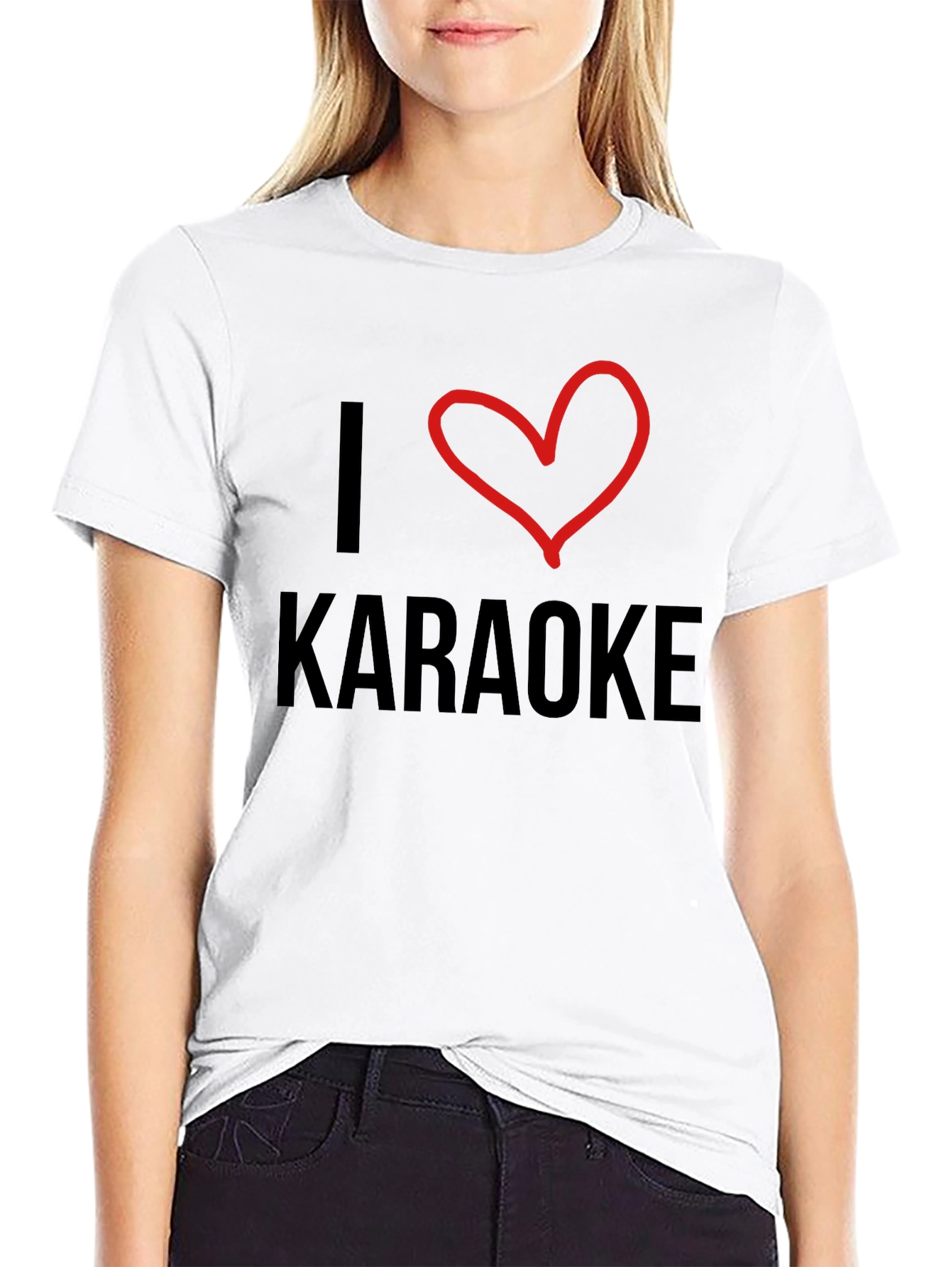 I Heart Karaoke Black T-Shirt