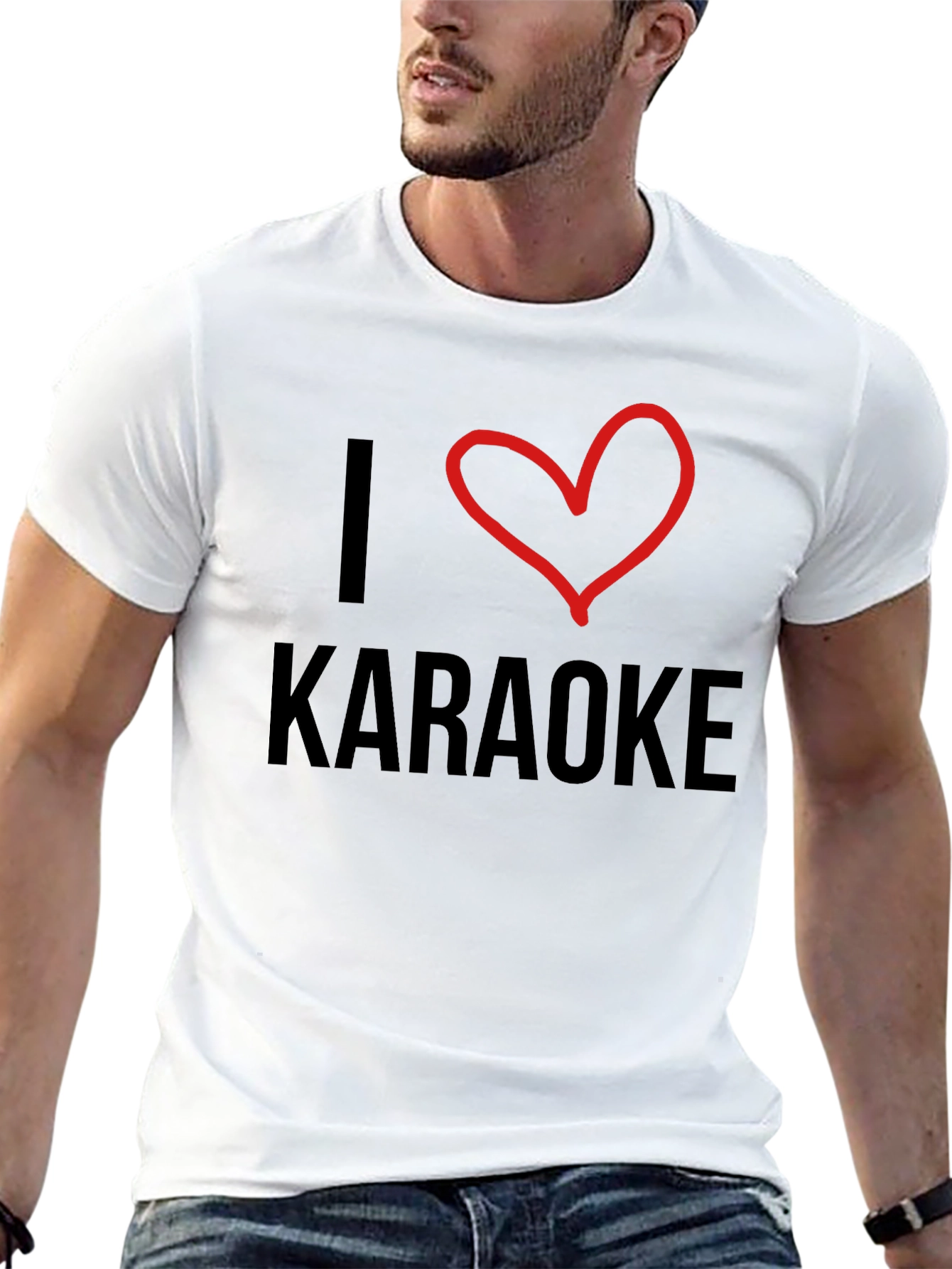 I Heart Karaoke Black T-Shirt