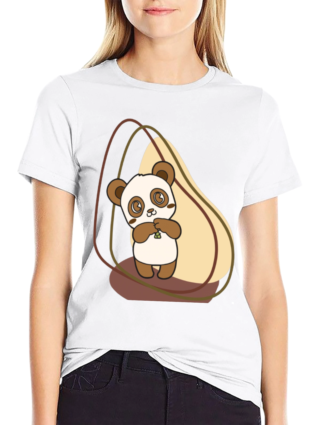 Cute Panda Graphic Tee - Soft Cotton Blend