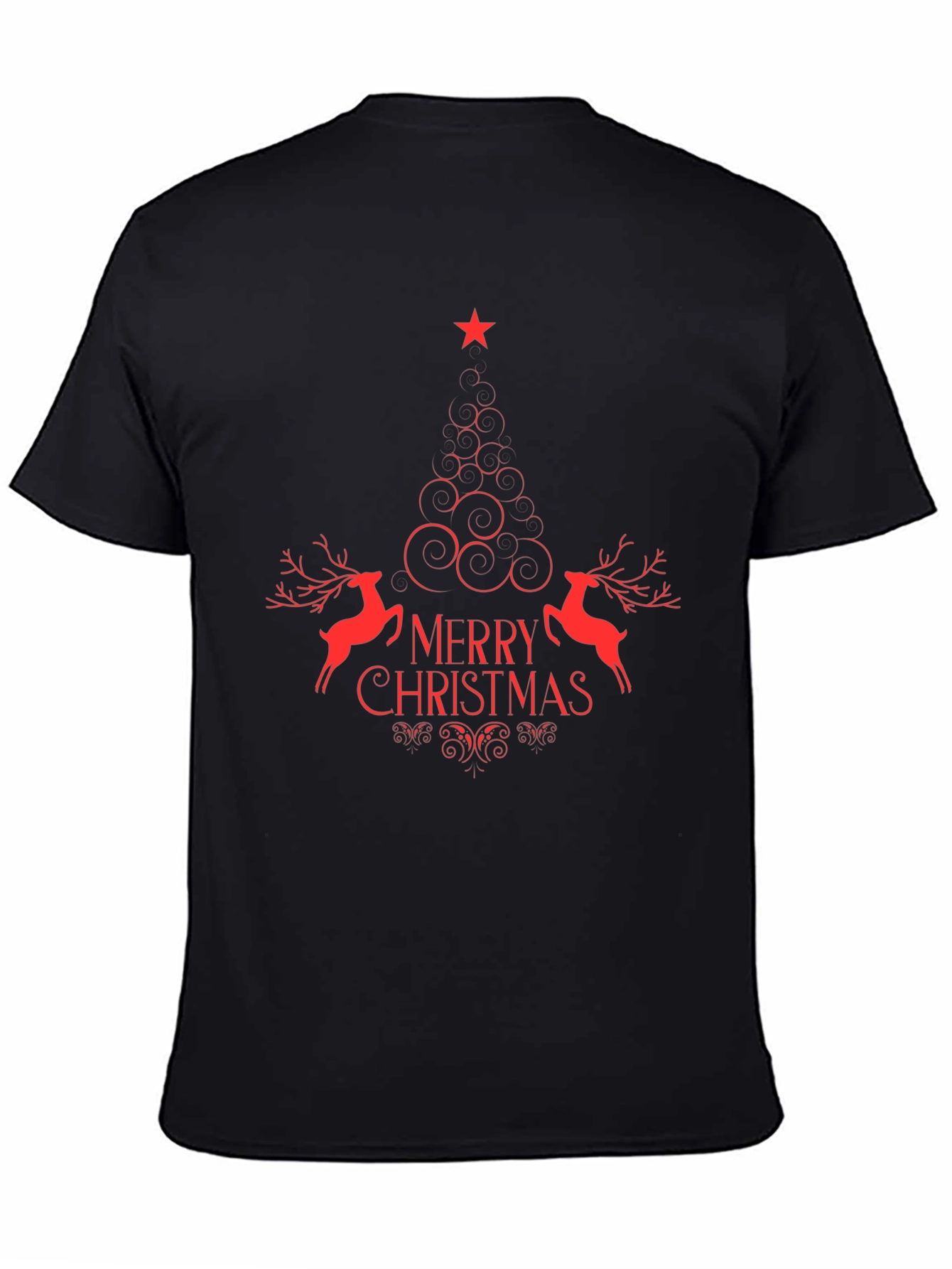 Merry Christmas Graphic Tee - Red Design