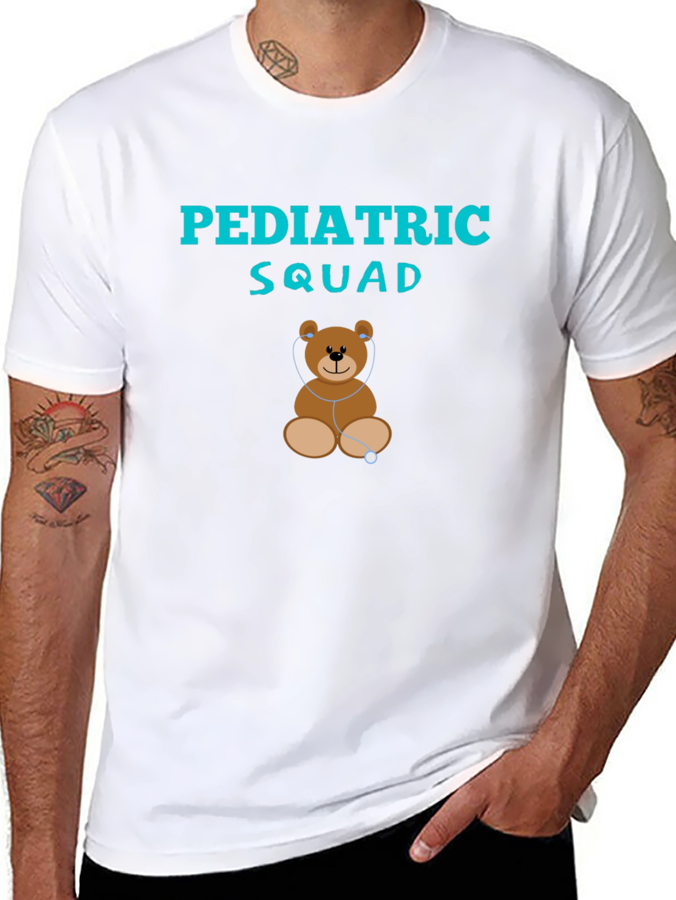 Pediatric Squad Teddy Bear Stethoscope T-Shirt