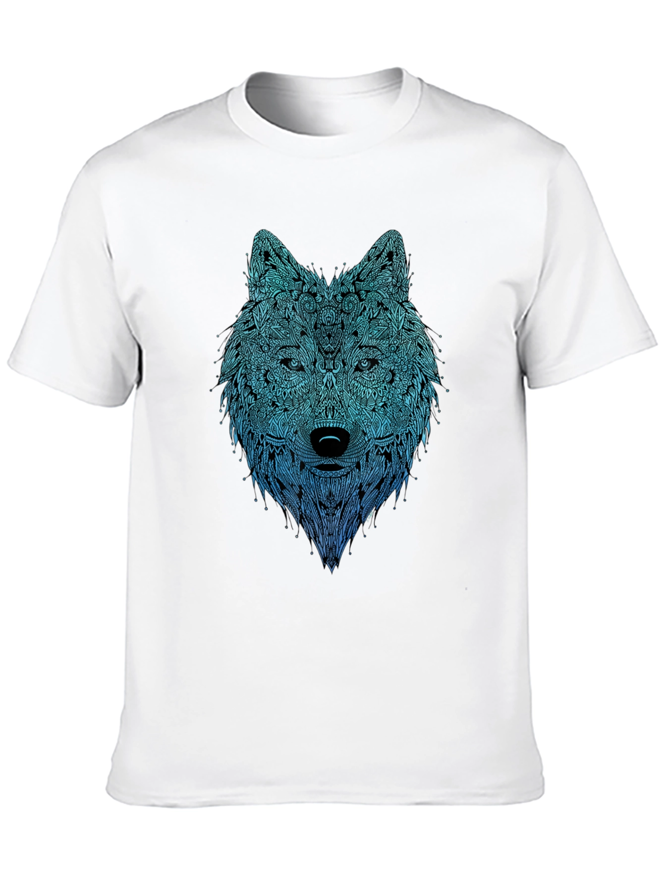 Wolf Graphic Print Black T-Shirt