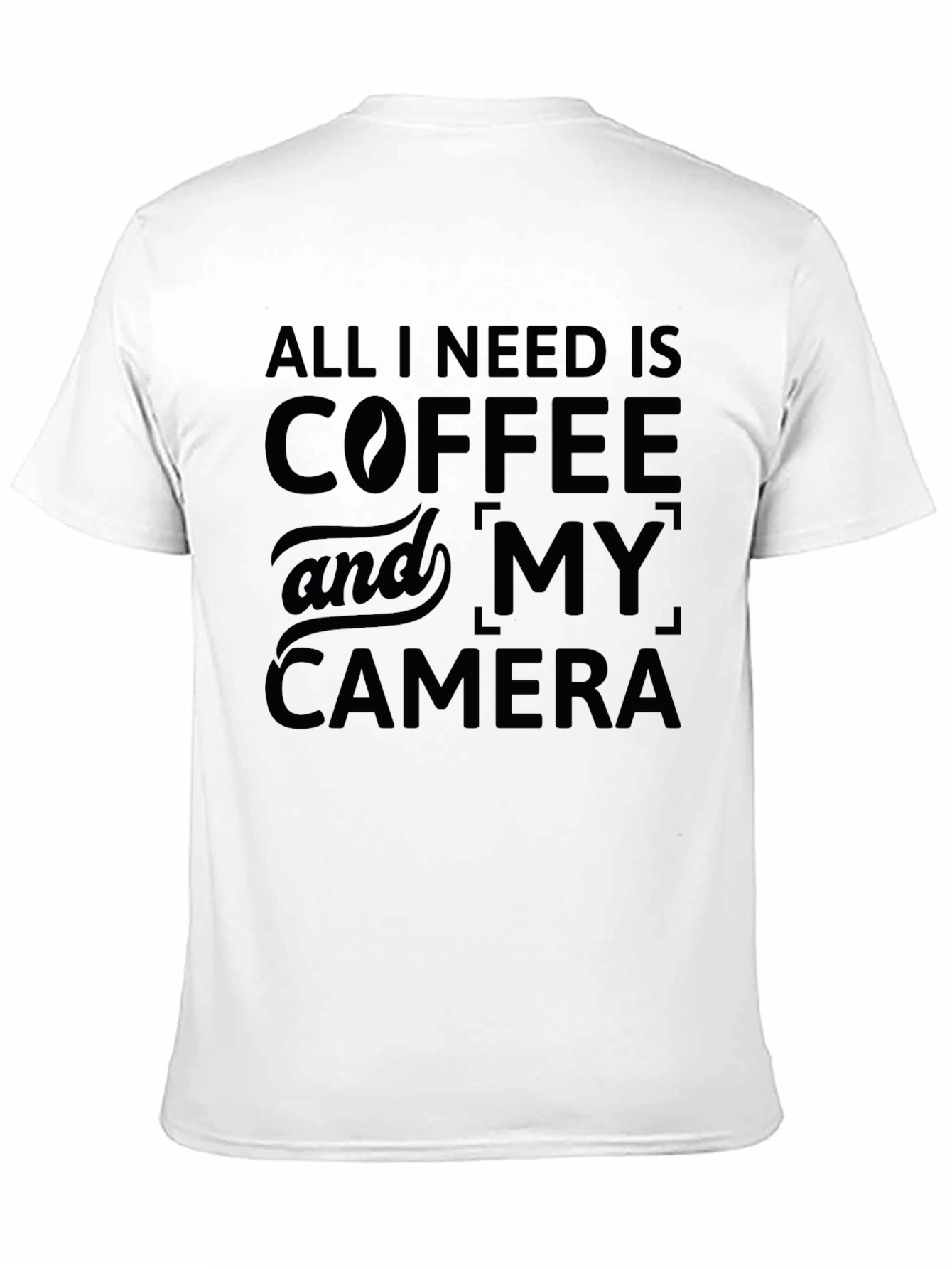 Coffee and Camera Graphic Tee - Black
