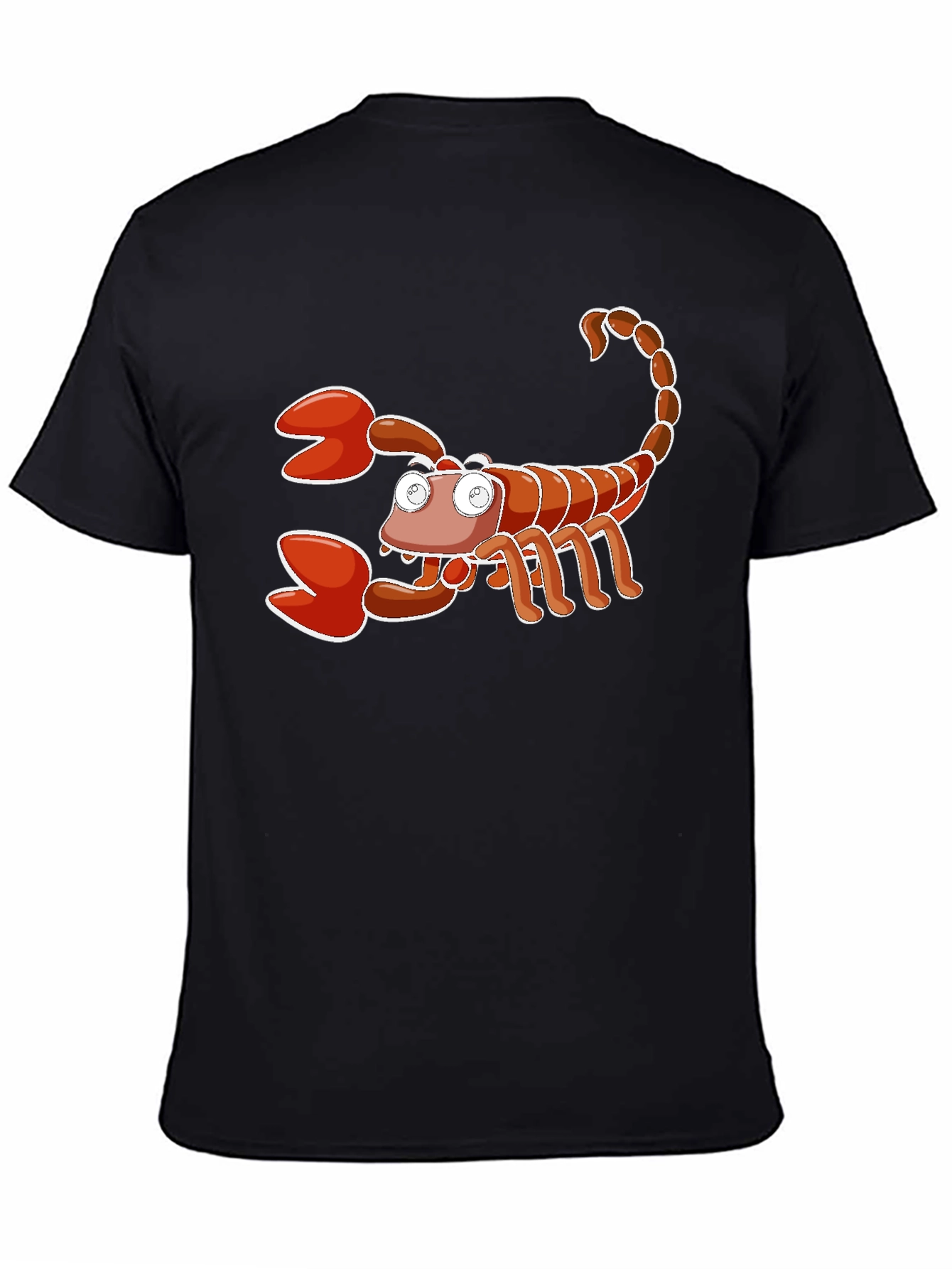 Cartoon Scorpion Graphic T-Shirt - Black