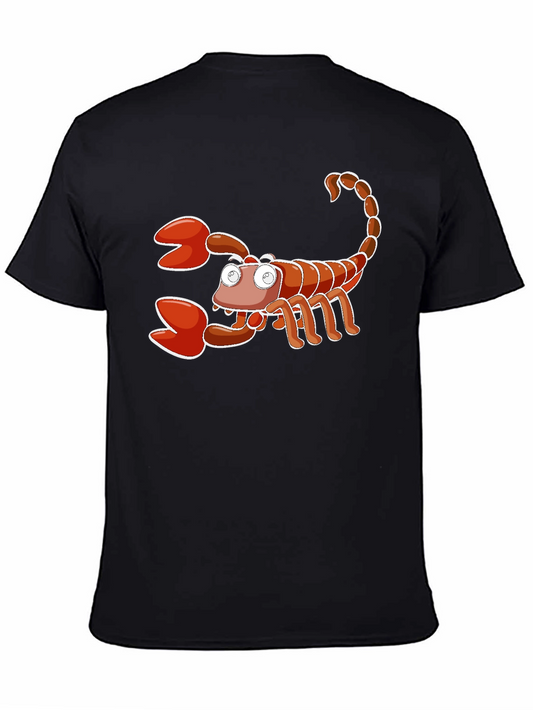 Cartoon Scorpion Graphic T-Shirt - Black