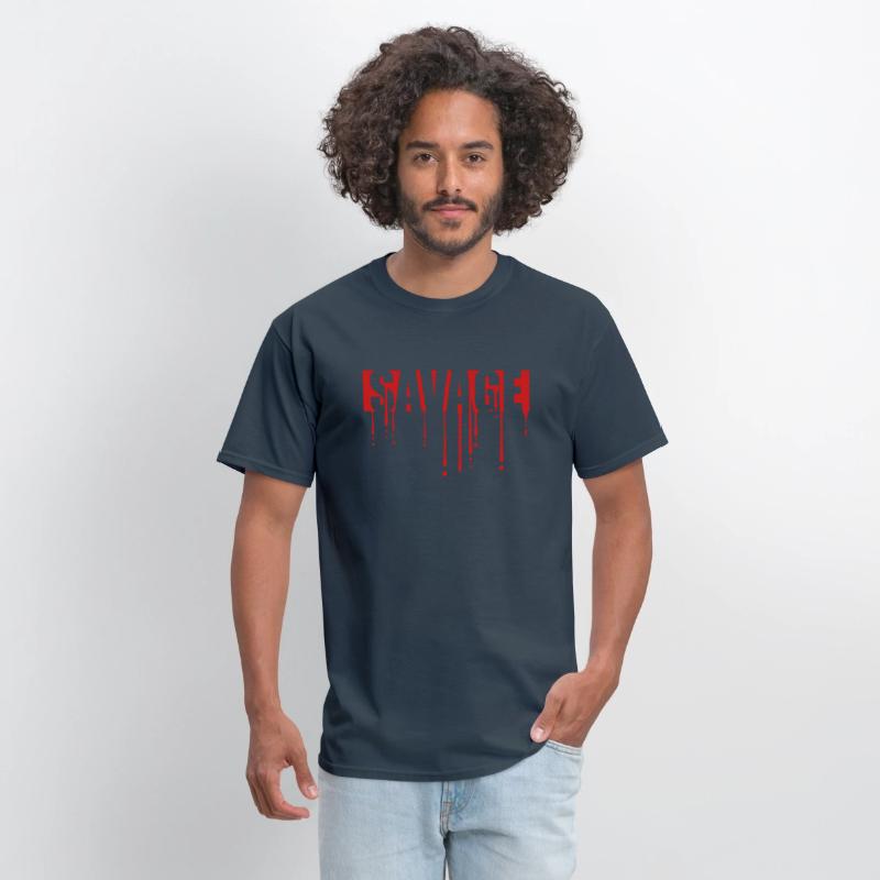 savage blood drops graffiti text logo wild dangero