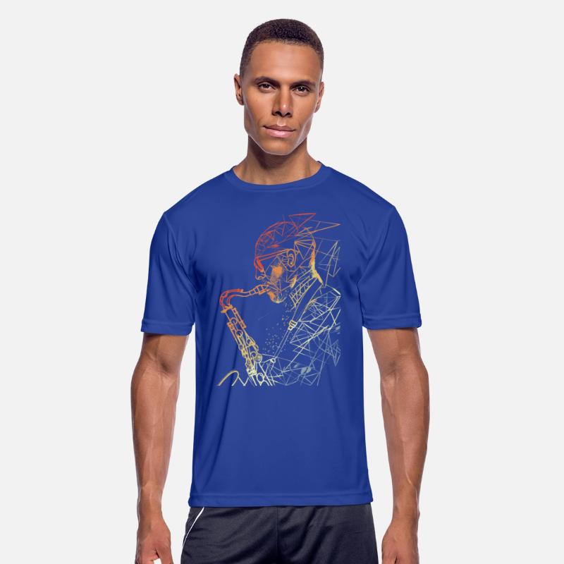 Saxophone Guy Line Art Retro Style