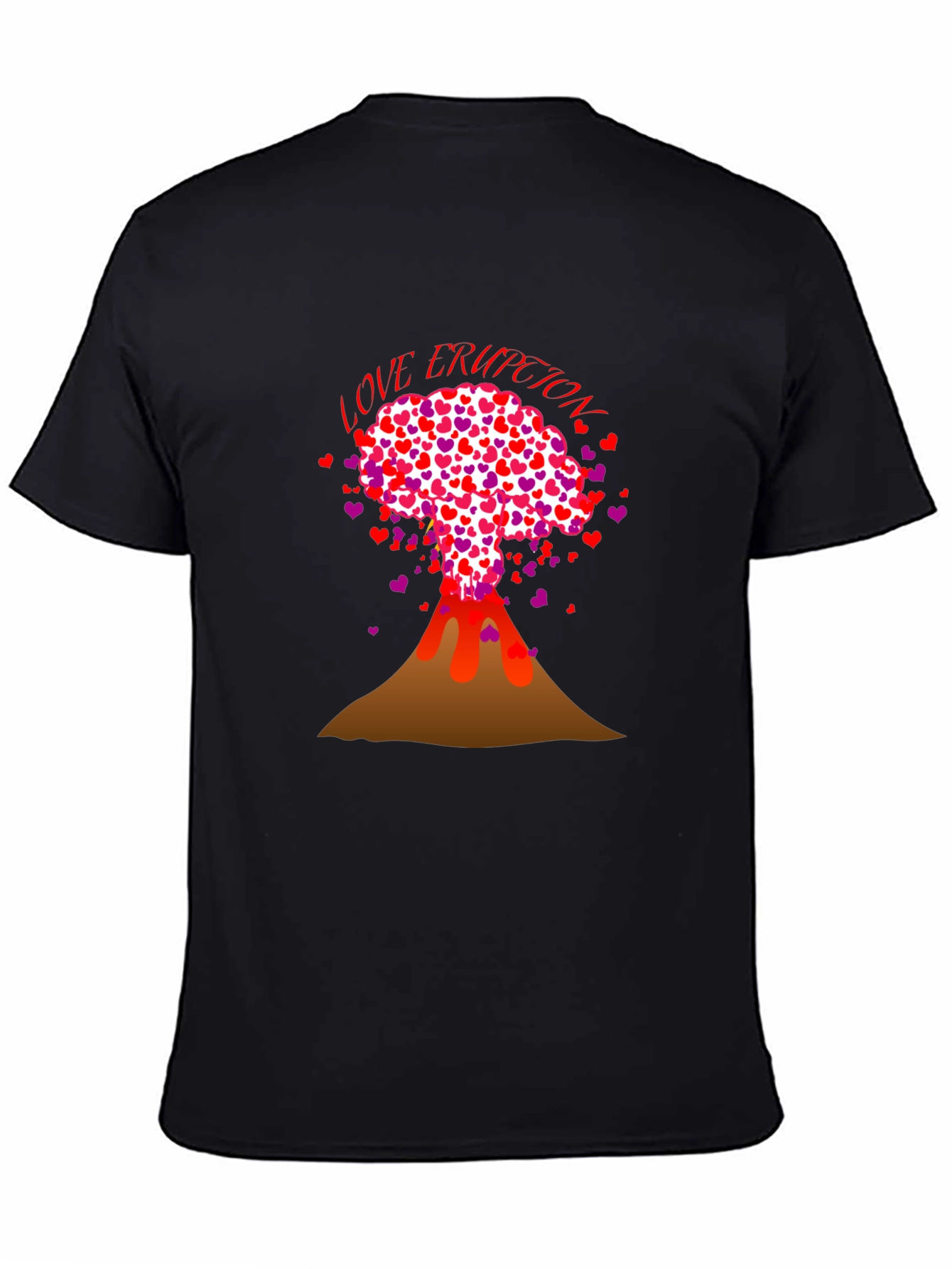 Love Eruption Graphic Tee - Valentines Day Volcano Shirt