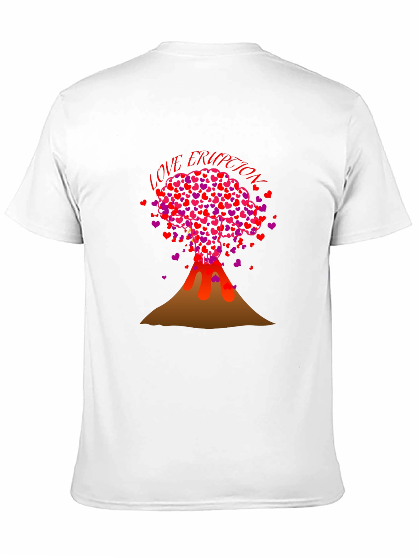 Love Eruption Graphic Tee - Valentines Day Volcano Shirt