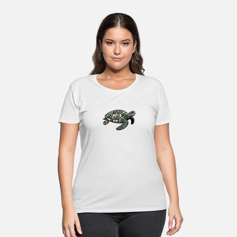 Serenity Swim - Stone Mosaic Sea Turtle