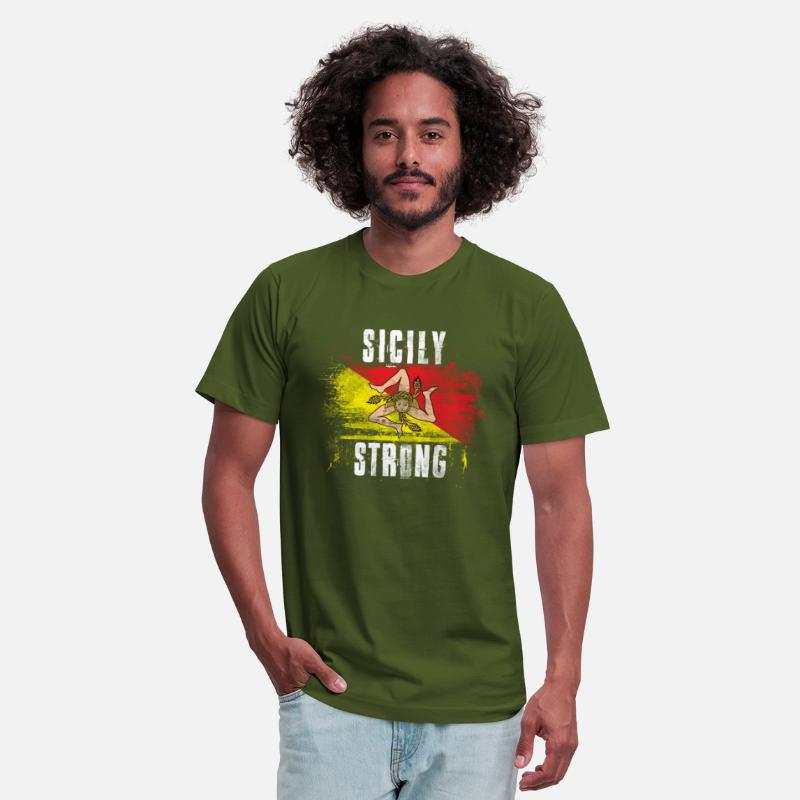 Sicily Strong Distressed Graffiti Flag